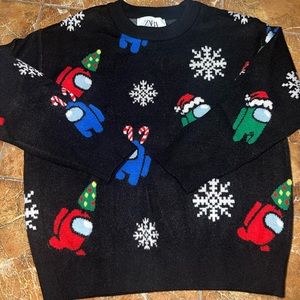 Among us christmas kid sweater